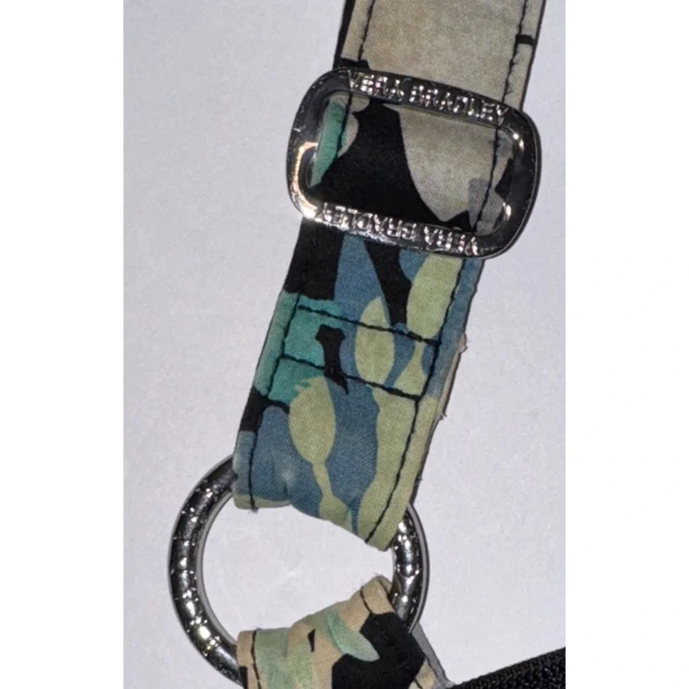 Vera Bradley Crossbody/Shoulder Bag Blue Gray Black Camo Floral Print‎ - Picture 2 of 5